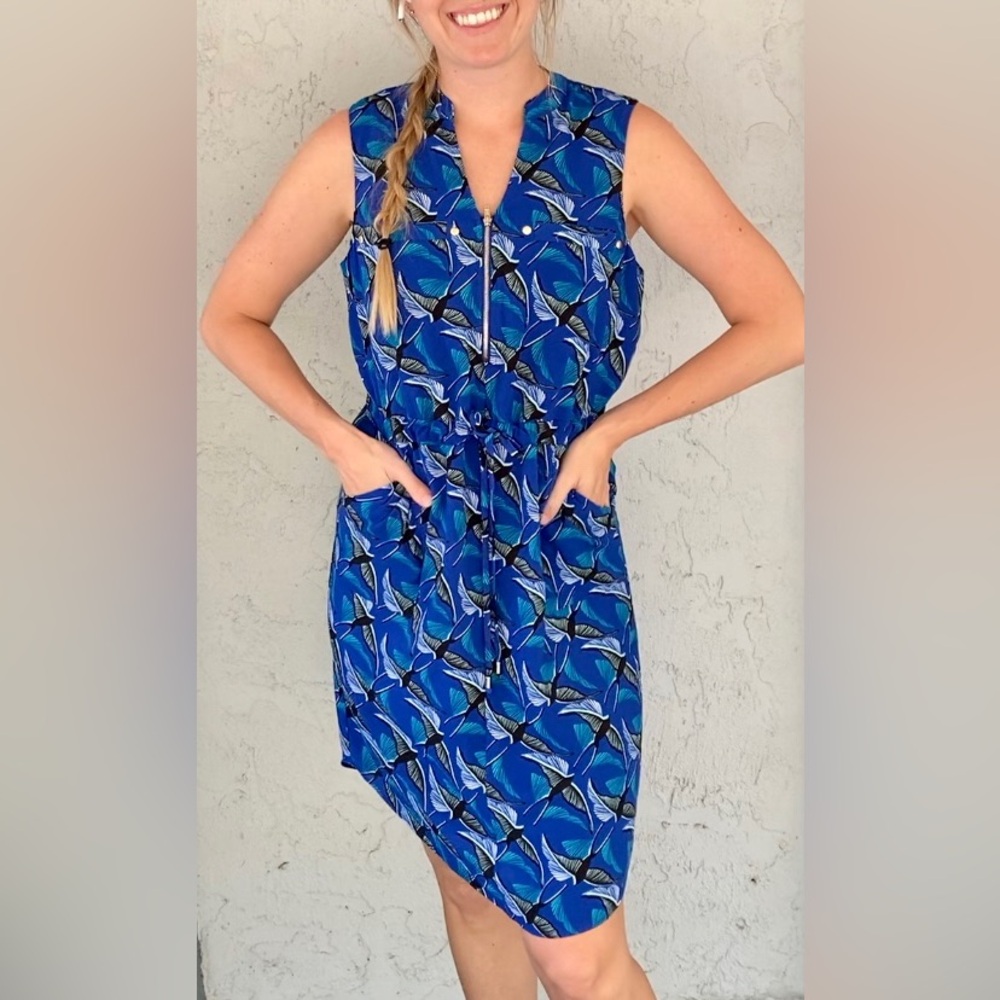 🔴SALE 
Apt 9 Blue Print Sleeveless Dress